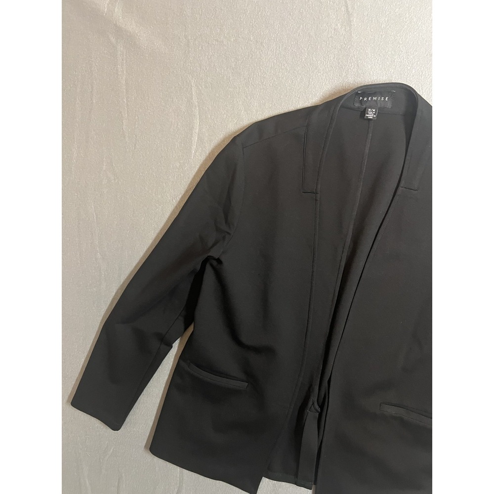 Premise Women's Open Front Blazer Jacket Black Size Medium Professional Work - Picture 3 of 8